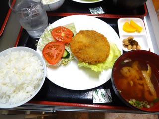 うなぎもんじゃコロッケ定食